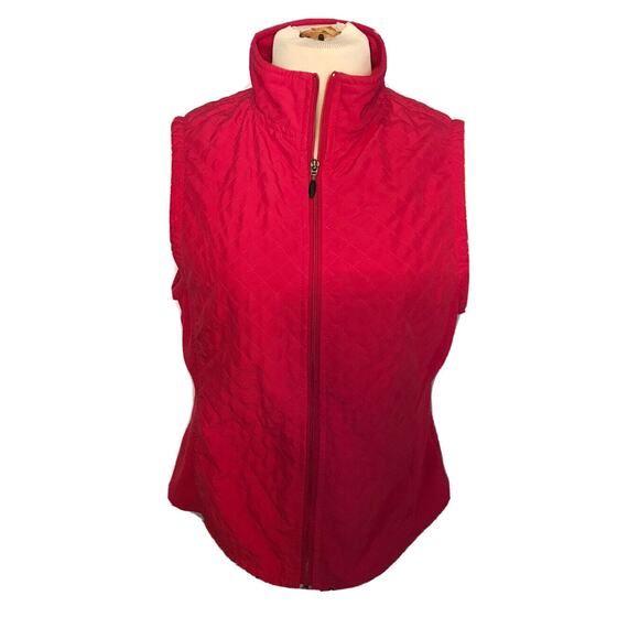 Columbia Vest Women Size M Raspberry Full Zip Lightweight Athletic - Picture 1 of 6